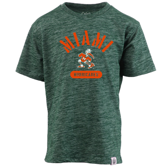 NCAA Kids S/S Cloudy Yarn Tee-Miami Hurricanes