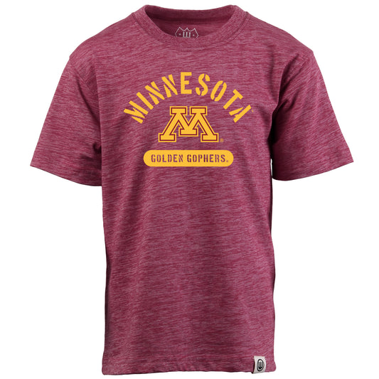 Minnesota Golden Gophers NCAA Kids S/S Cloudy Yarn Tee