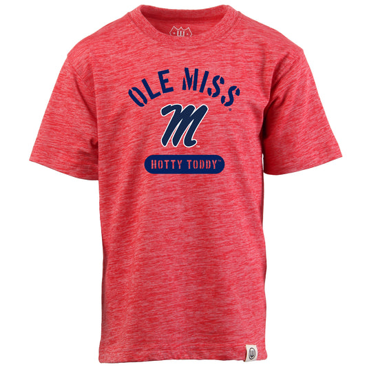 Ole Miss Rebels NCAA Kids S/S Cloudy Yarn Tee