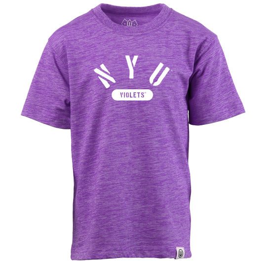 NYU Violets NCAA Kids S/S Cloudy Yarn Tee