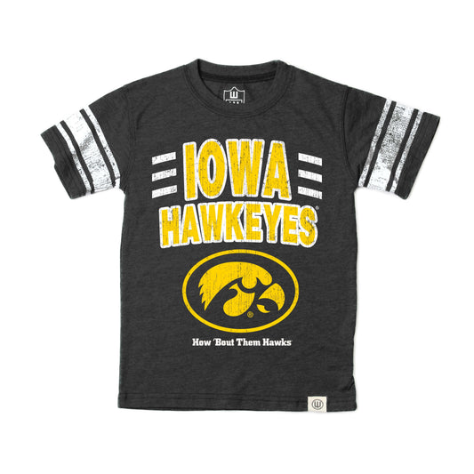 Iowa Hawkeyes  Youth Sleeve Stripe Tee