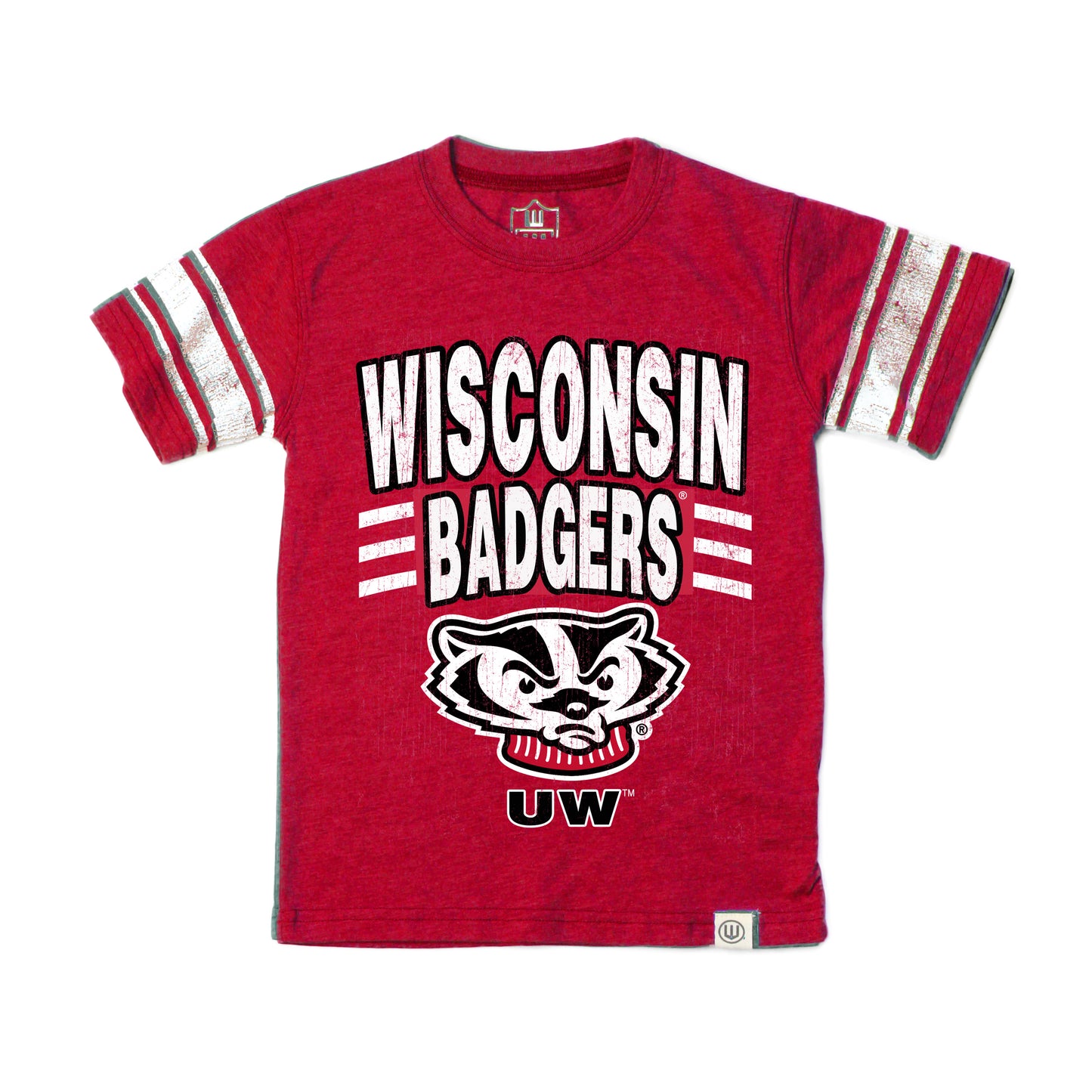 Wisconsin Badgers Youth Boys Sleeve Stripe Tee