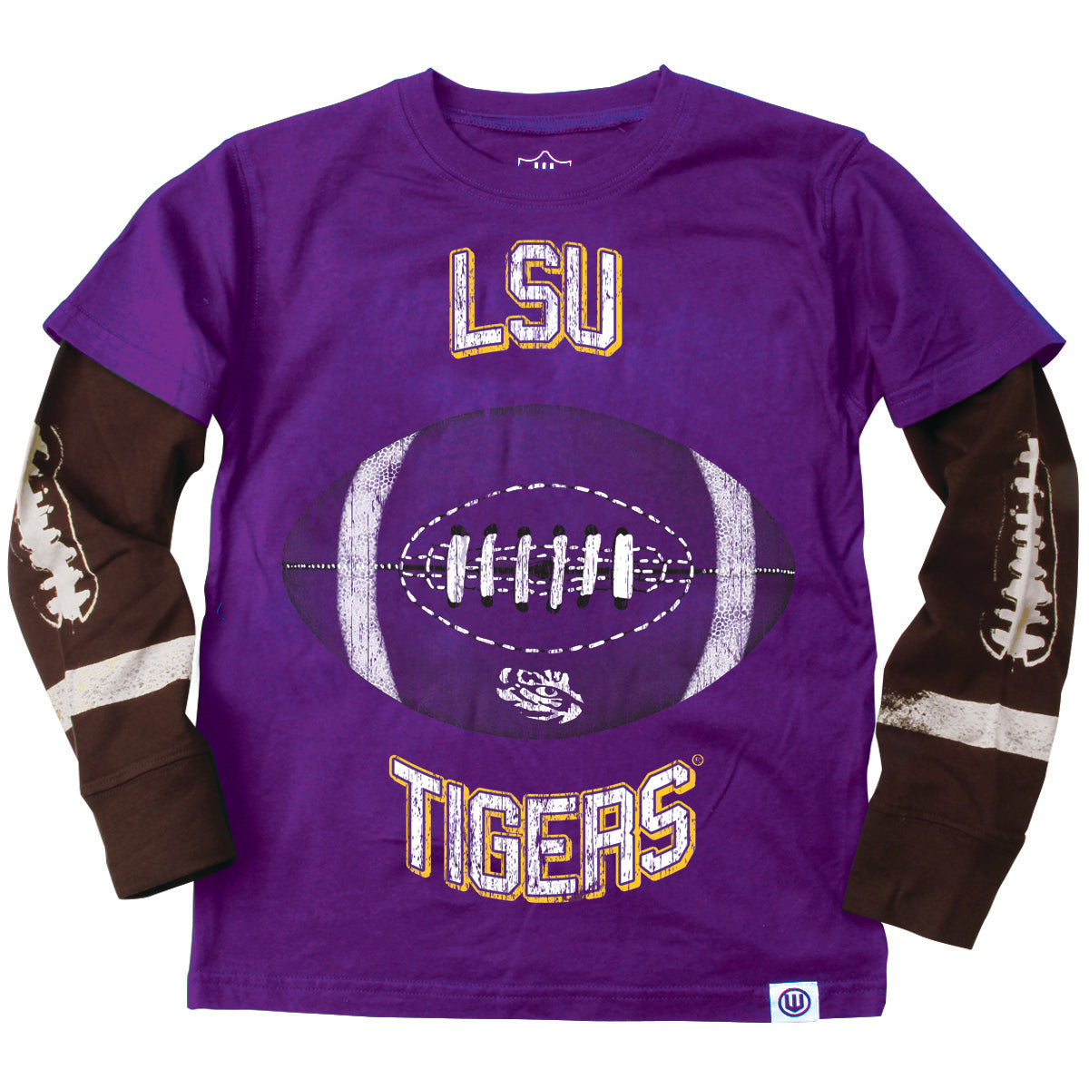 LSU Tigers Youth Fball Sleeve 2 in 1 Tee