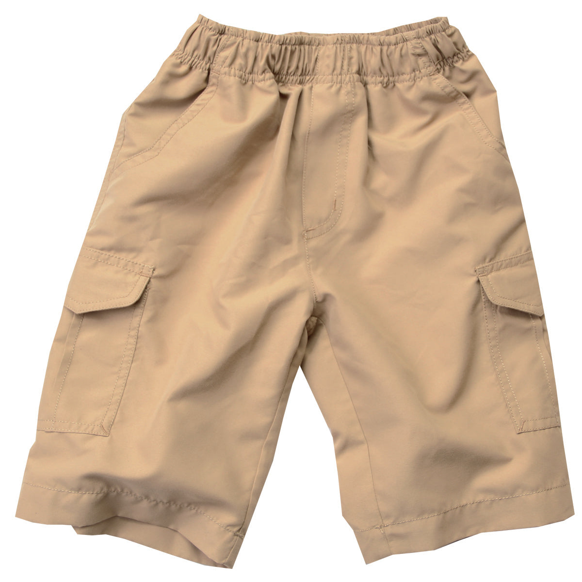 Youth Boys Microfiber Cargo Shorts-Khaki