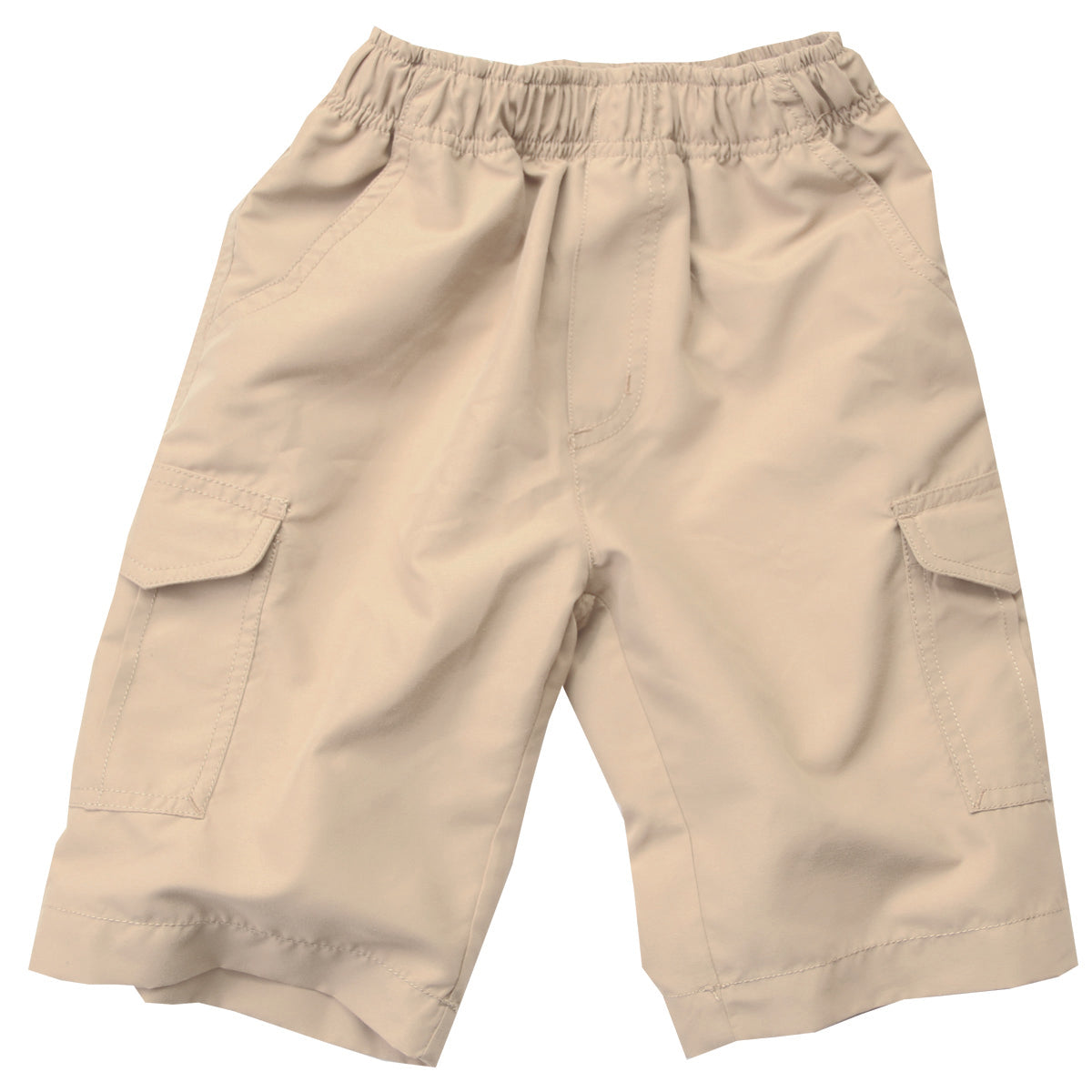 Youth Boys Microfiber Cargo Shorts-Sand