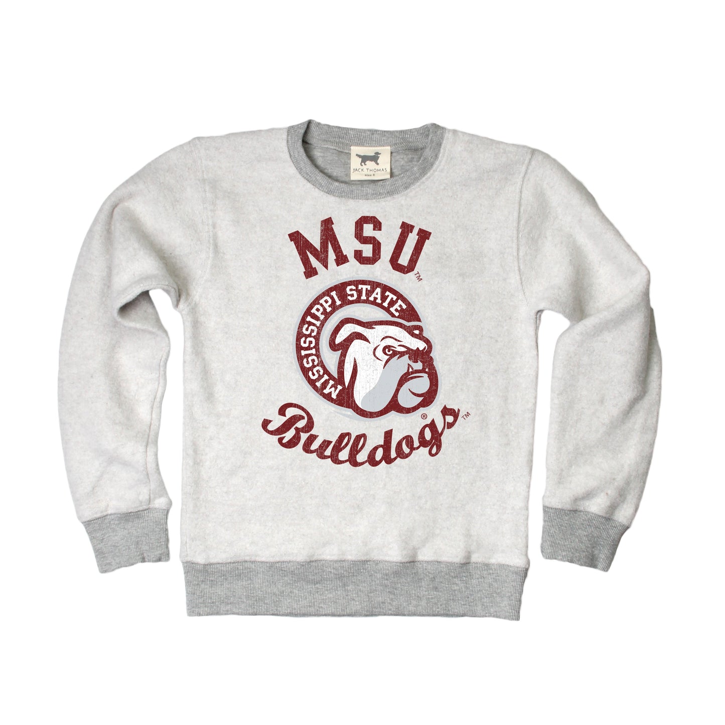 Mississippi State Bulldogs Youth Boys Reverse Fleece Crew