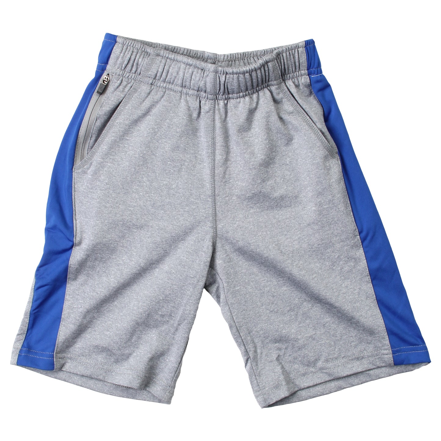 Youth Boys Striped Performance Short - Metal