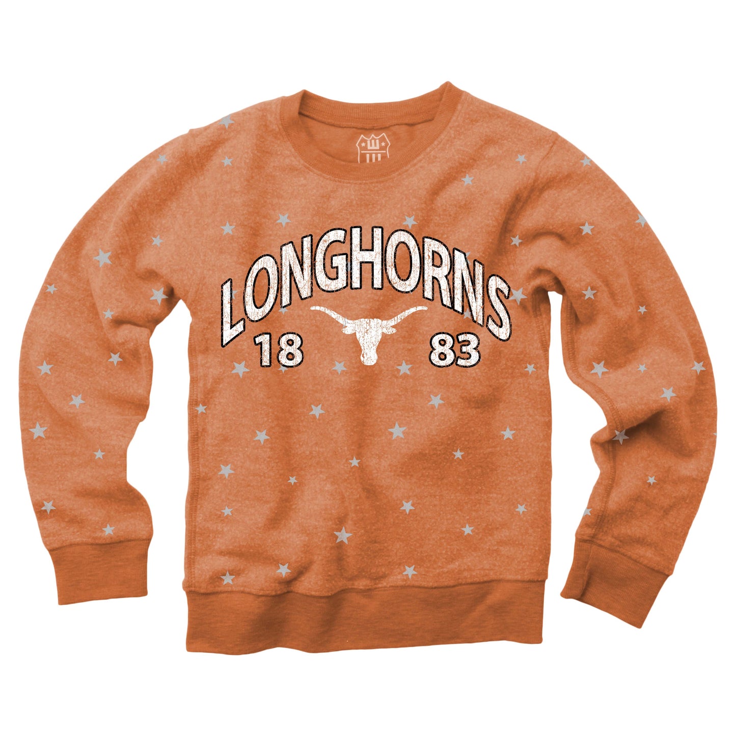 Texas Longhorns Youth Shimmer Star Fleece Top
