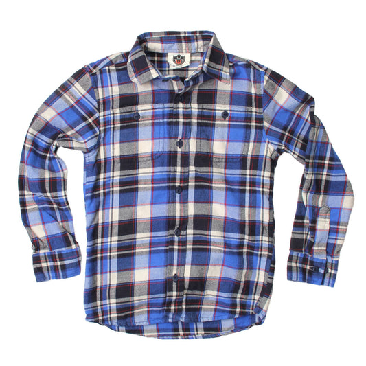 Youth Boys Blue Moon Plaid Shirt