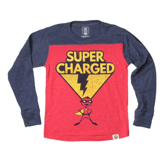 Youth Boys Super Charged Contrast Long Sleeve Tee