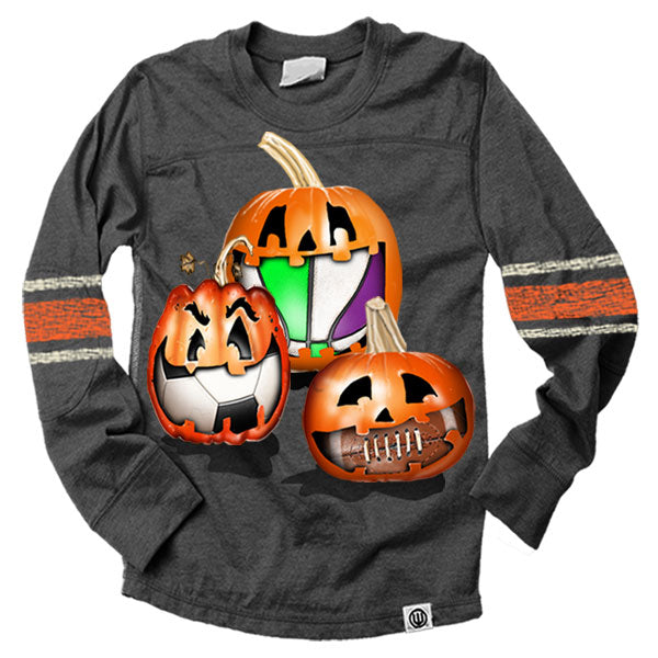 Youth Sporty Pumpkin Mid Sleeve Stripe