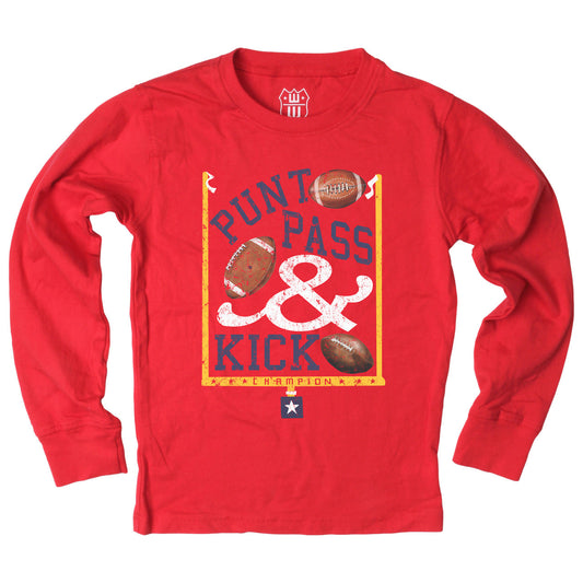 Youth Boys Punt Pass & Kick Graphic Tee