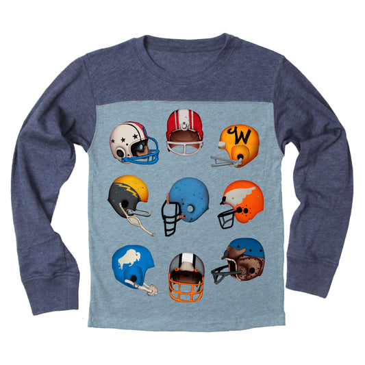 Youth Boys Football Helmets Yoke Tee