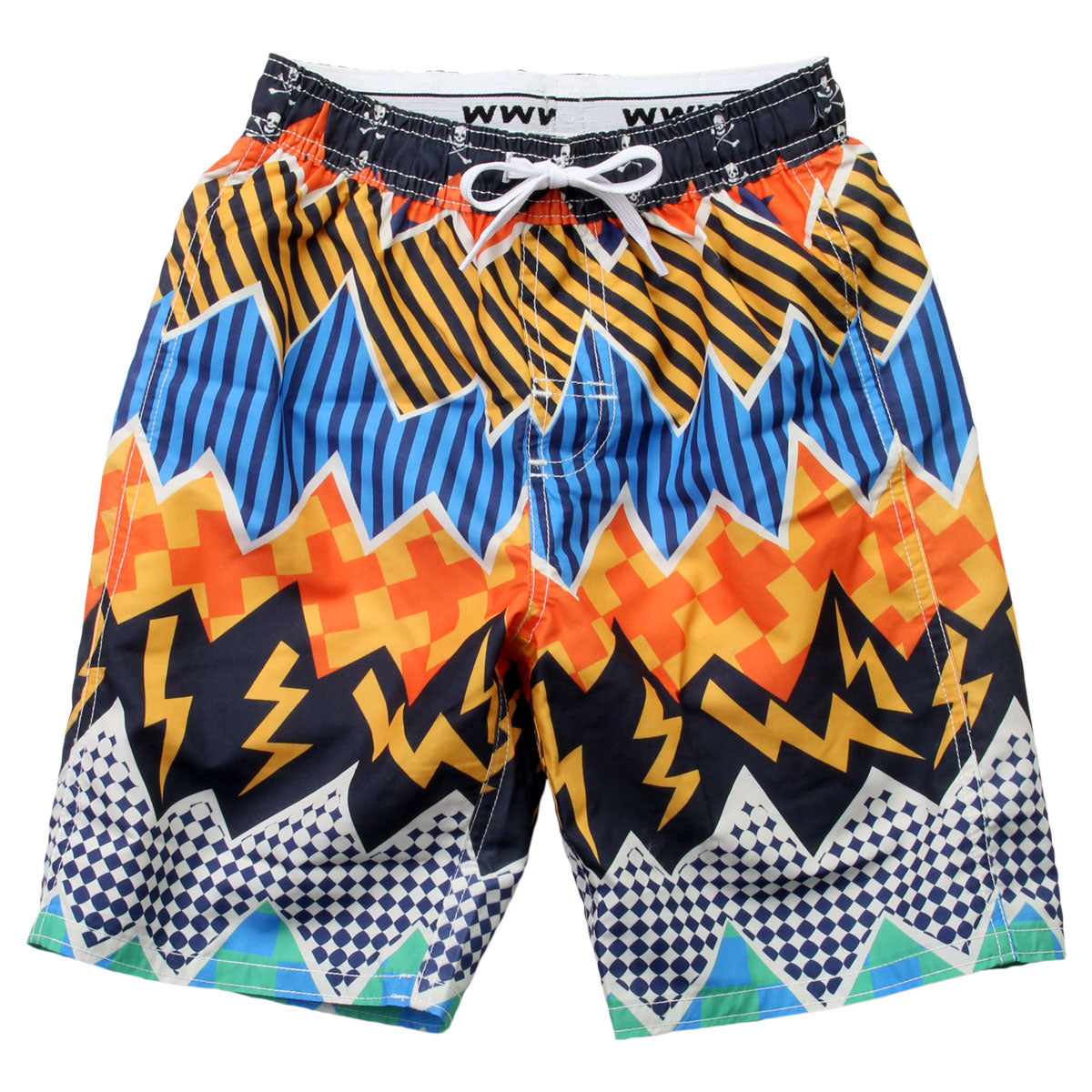 Youth Boys Punk Chevron Swim Trunk