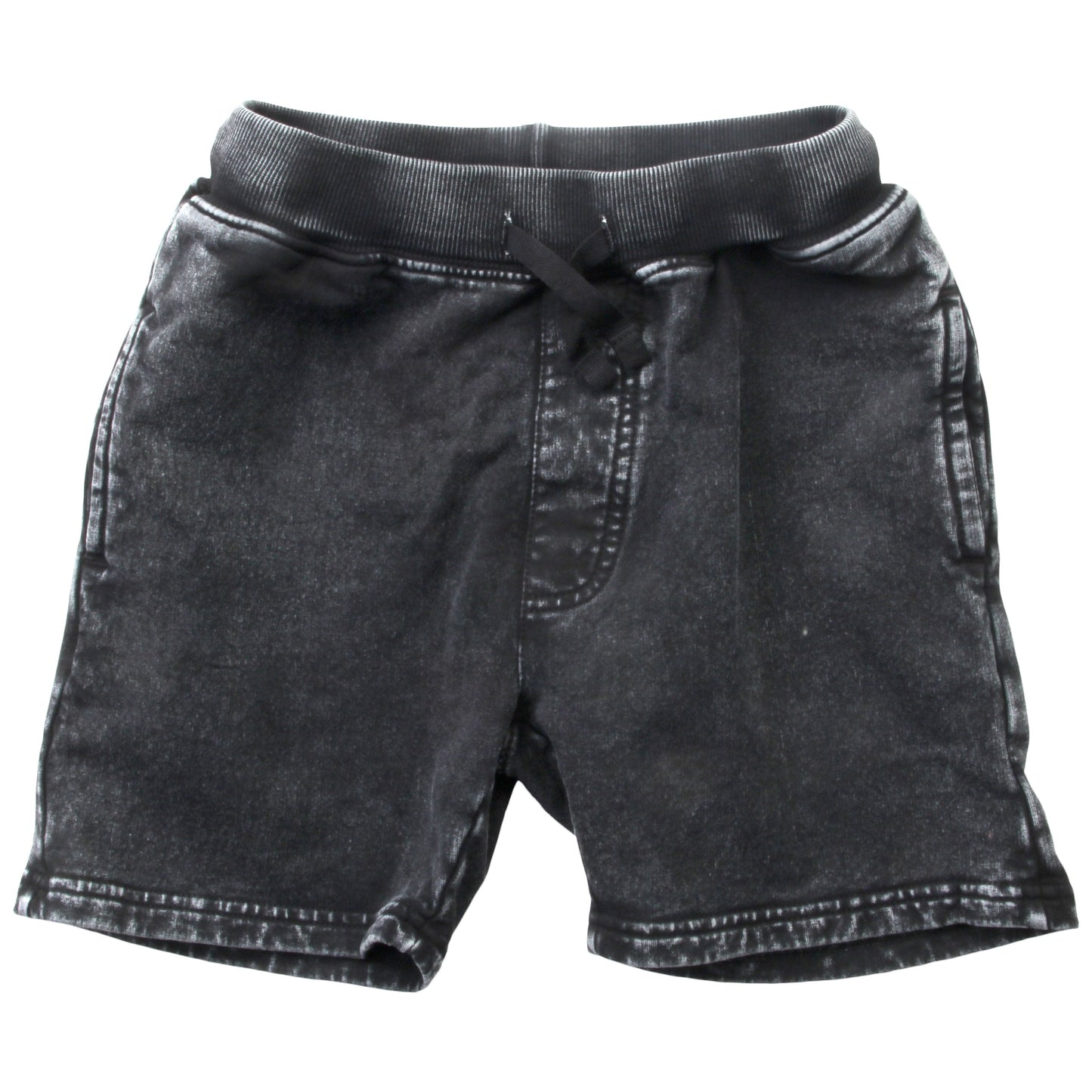 Youth Boys Black Faded Fleece Short