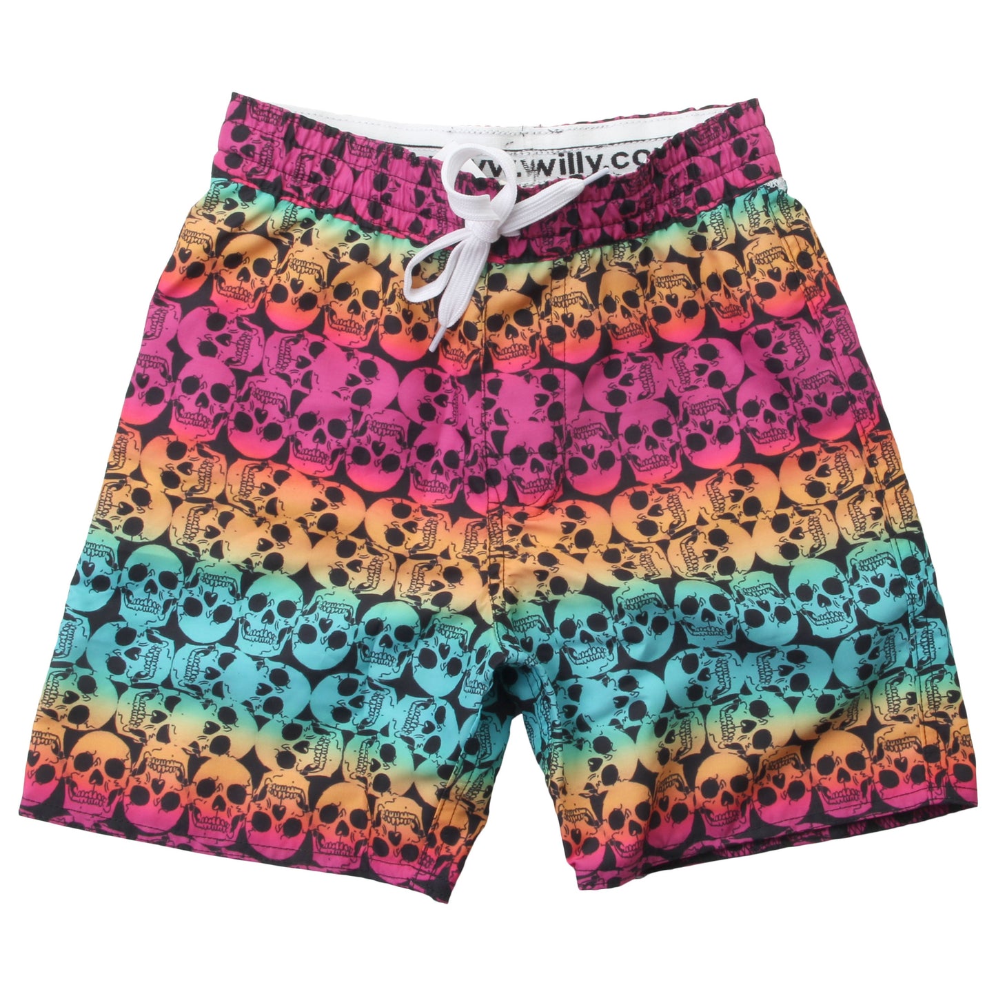 Youth Boys Ombre Skull Swim Trunks