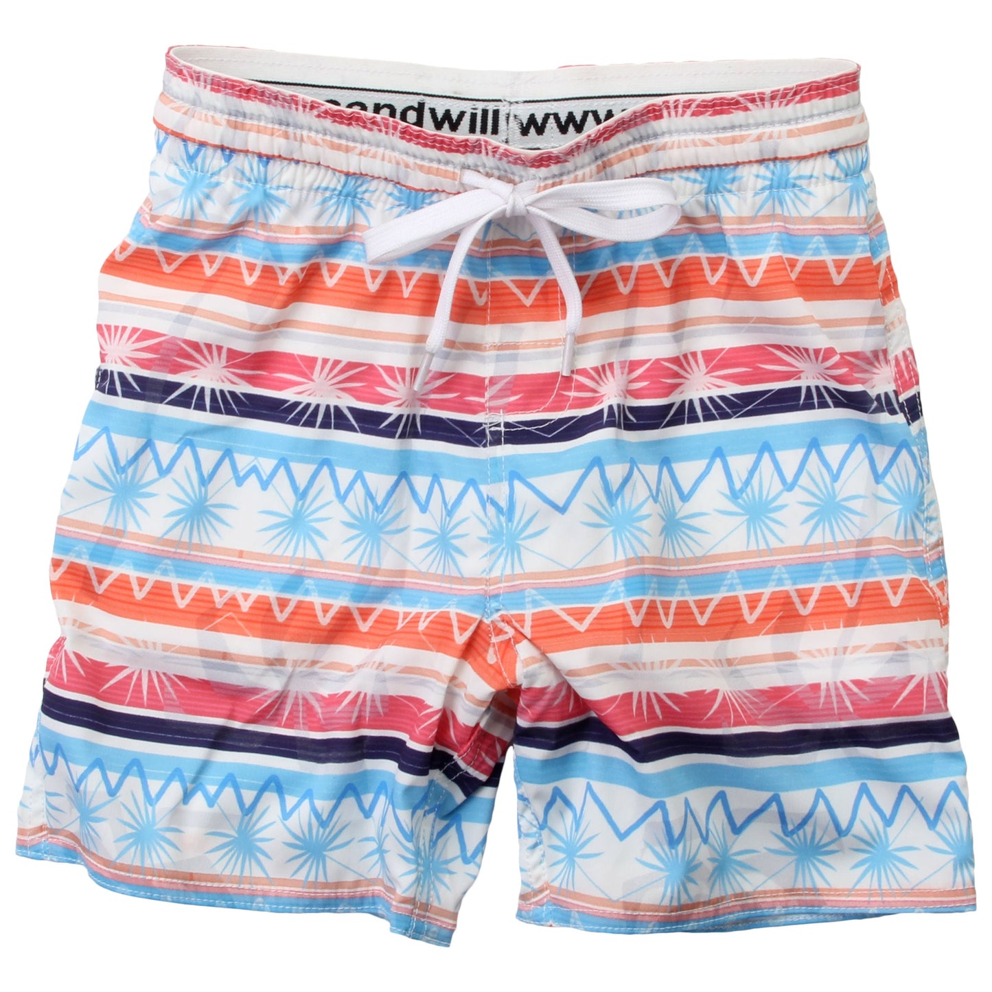 Youth Boys Palm Stripe Swim Trunks