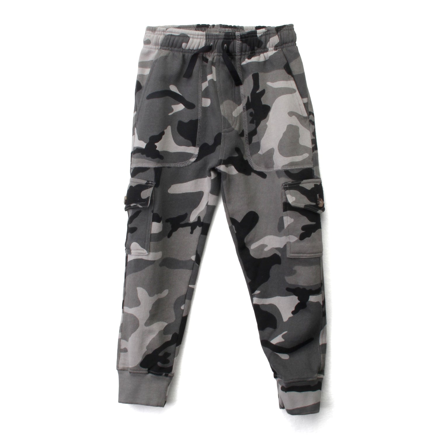 Civil Defense Youth Boys Camo Fleece Jogger Pant 5 / Black