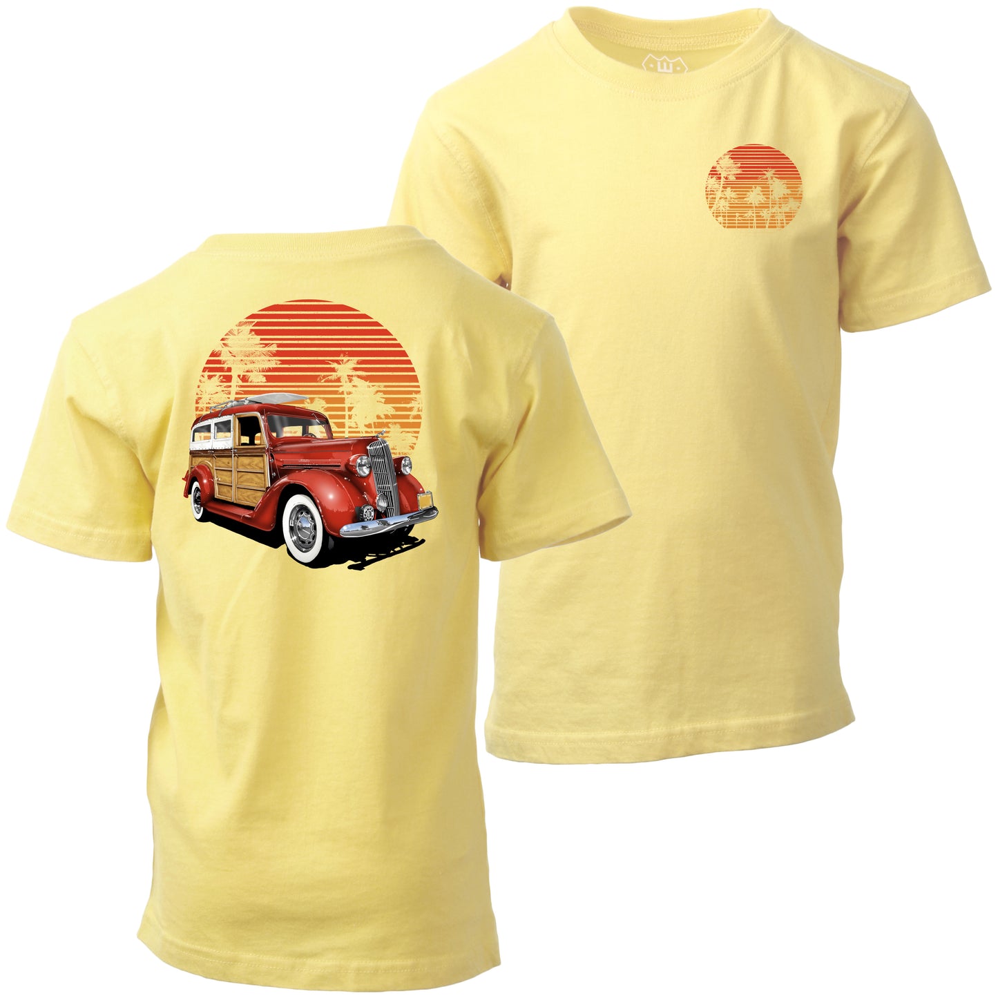 Youth Boys F/B Woody Sunset SS Tee - Butter