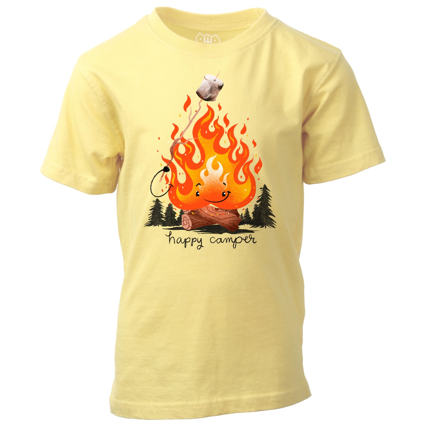 Youth Boys Happy Camper SS Tee - Butter