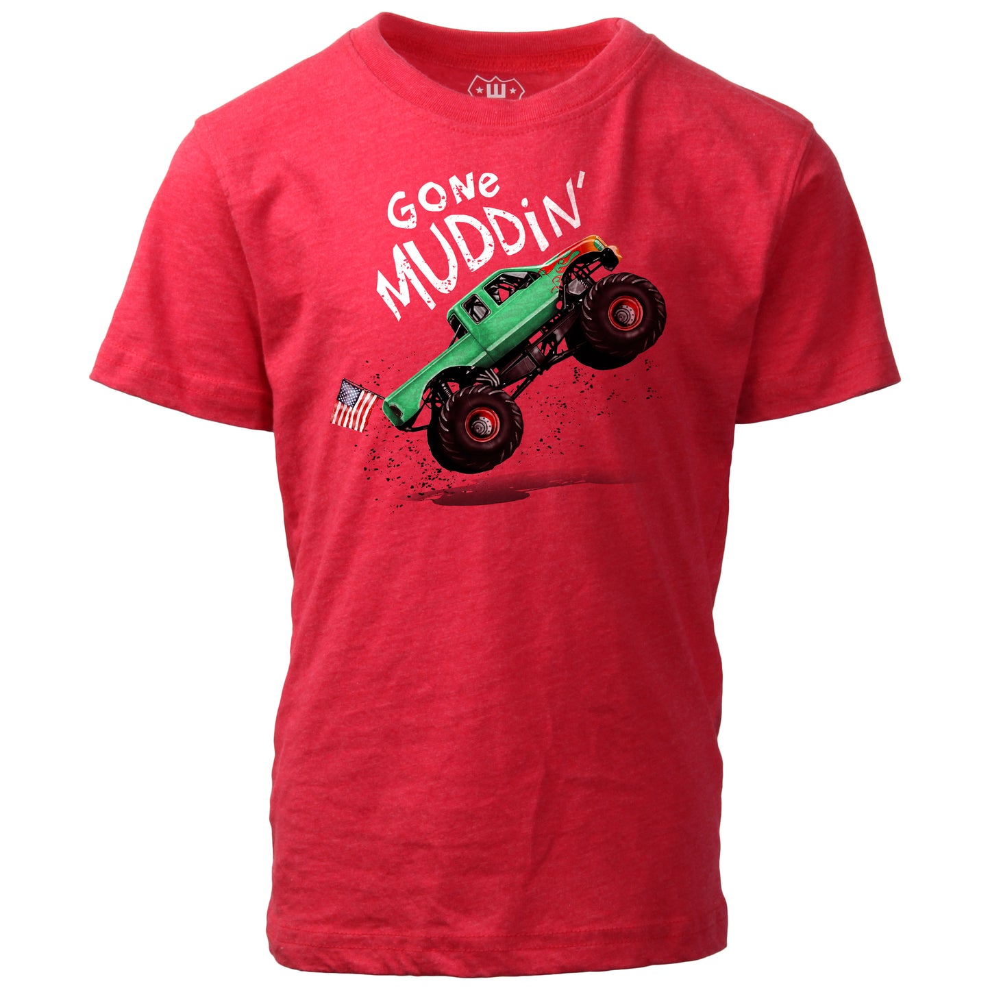 Youth Boys Gone Muddin SS Tee - Cherry