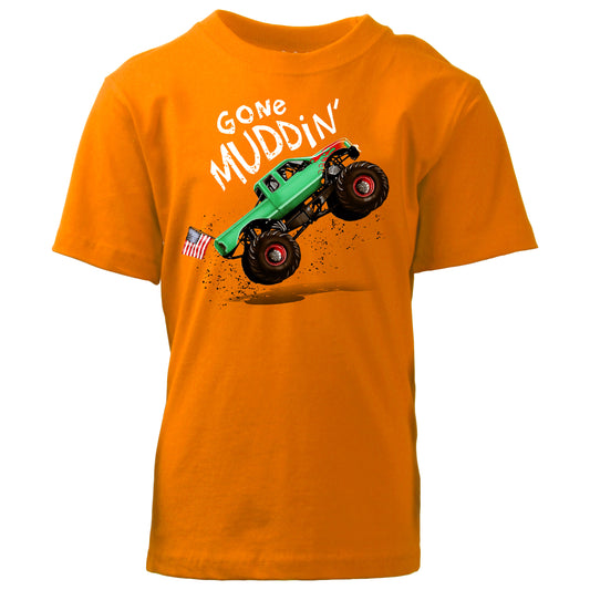 Youth Boys Gone Muddin SS Tee - Orange