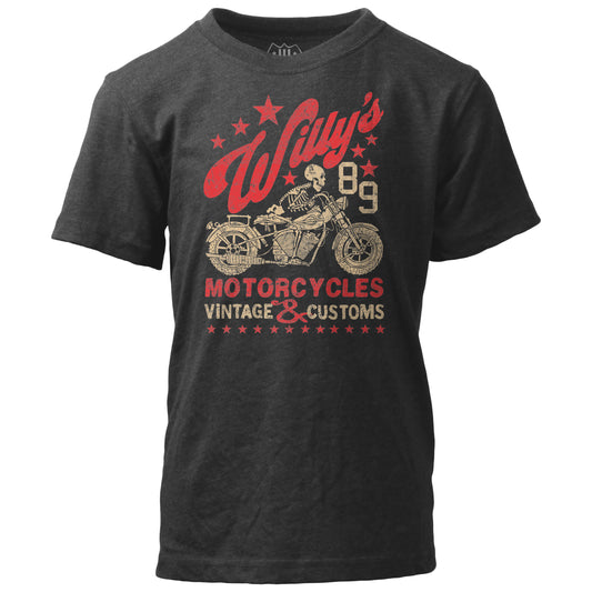 Youth Boys Willys Motorcycles SST - Black