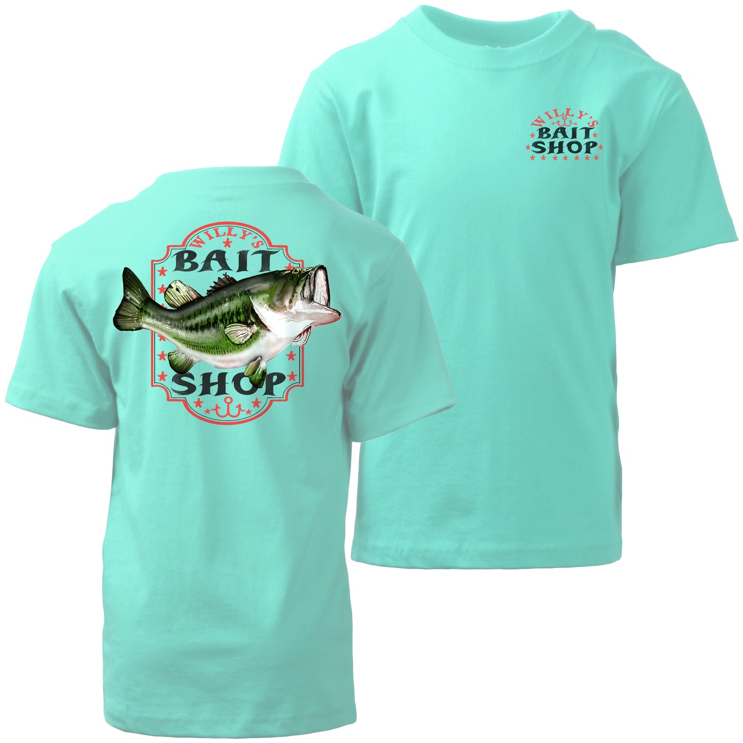 Youth Boys FB Bait Shop SST - Sea Glass