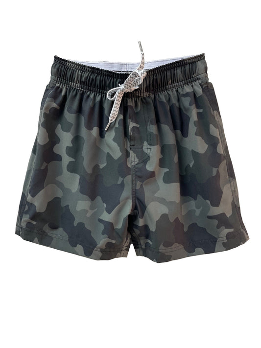 Youth Boys Black Camo Trunk