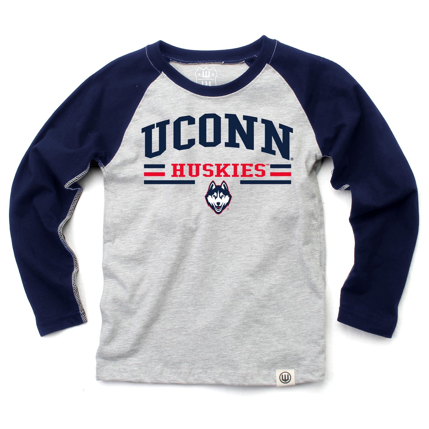 UConnn Huskies NCAA Kids LS Raglan Tee