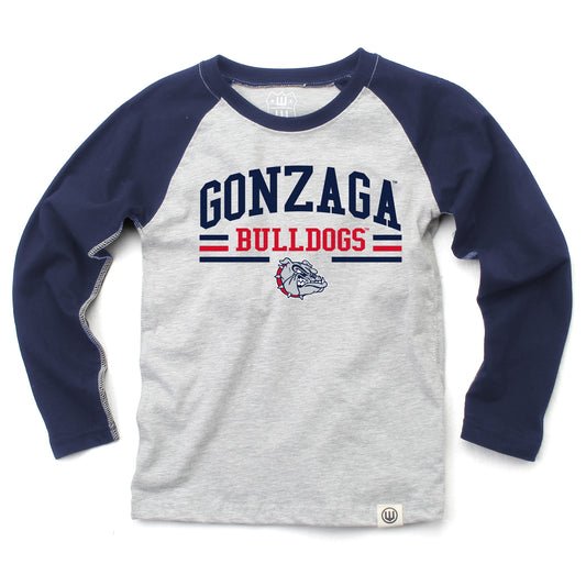 Gonzaga Bulldogs NCAA Kids LS Raglan Tee