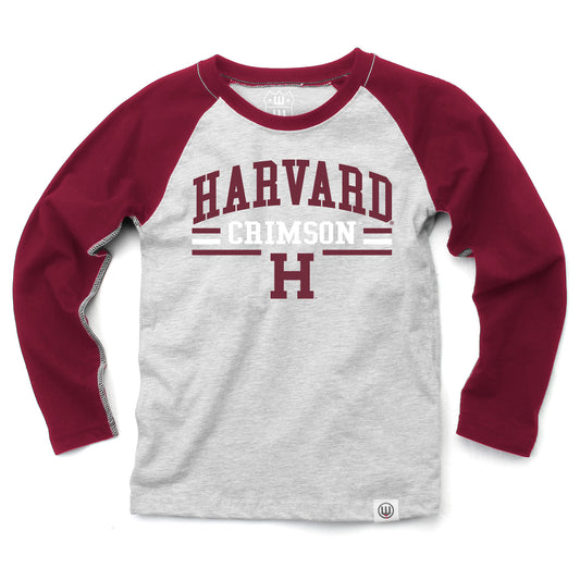 Harvard Crimson Youth LS Raglan Tee