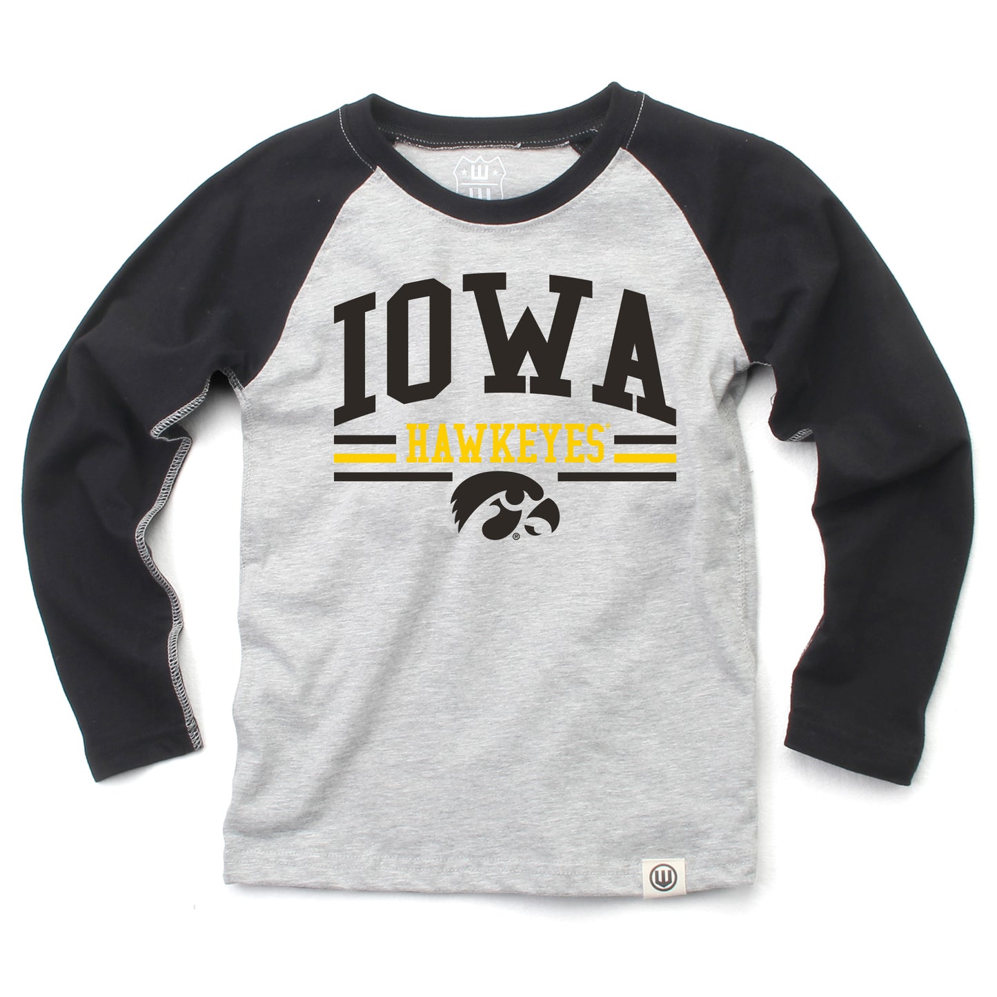 Iowa Hawkeyes NCAA Kids LS Raglan Tee