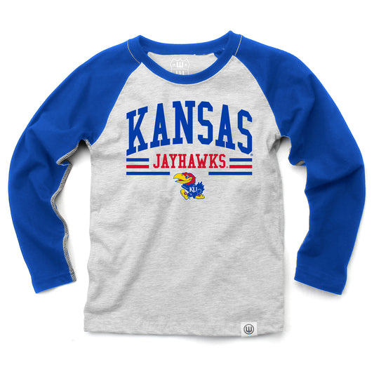 Kansas Jayhawks Youth LS Raglan Tee