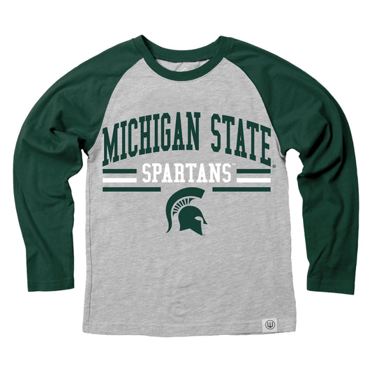 Michigan State Spartans Youth LS Raglan Tee