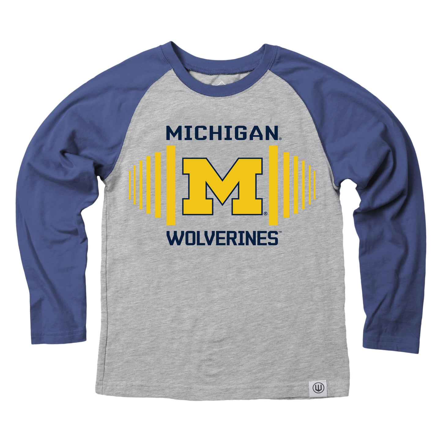 Michigan Wolverines Youth LS Heather Raglan