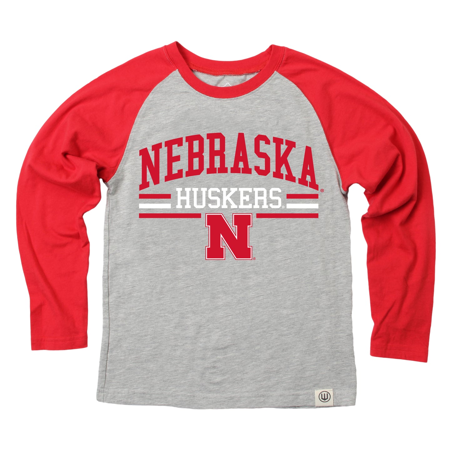 Nebraska Cornhuskers NCAA Kids LS Raglan Tee