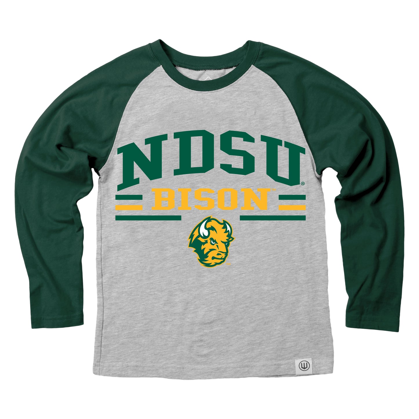 North Dakota State Bison NCAA Kids LS Raglan Tee