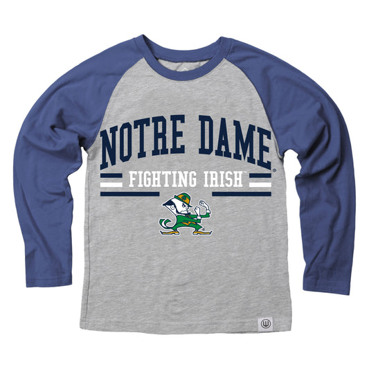 Notre Dame Fighting Irish Youth Boys Long Sleeve Raglan Tee