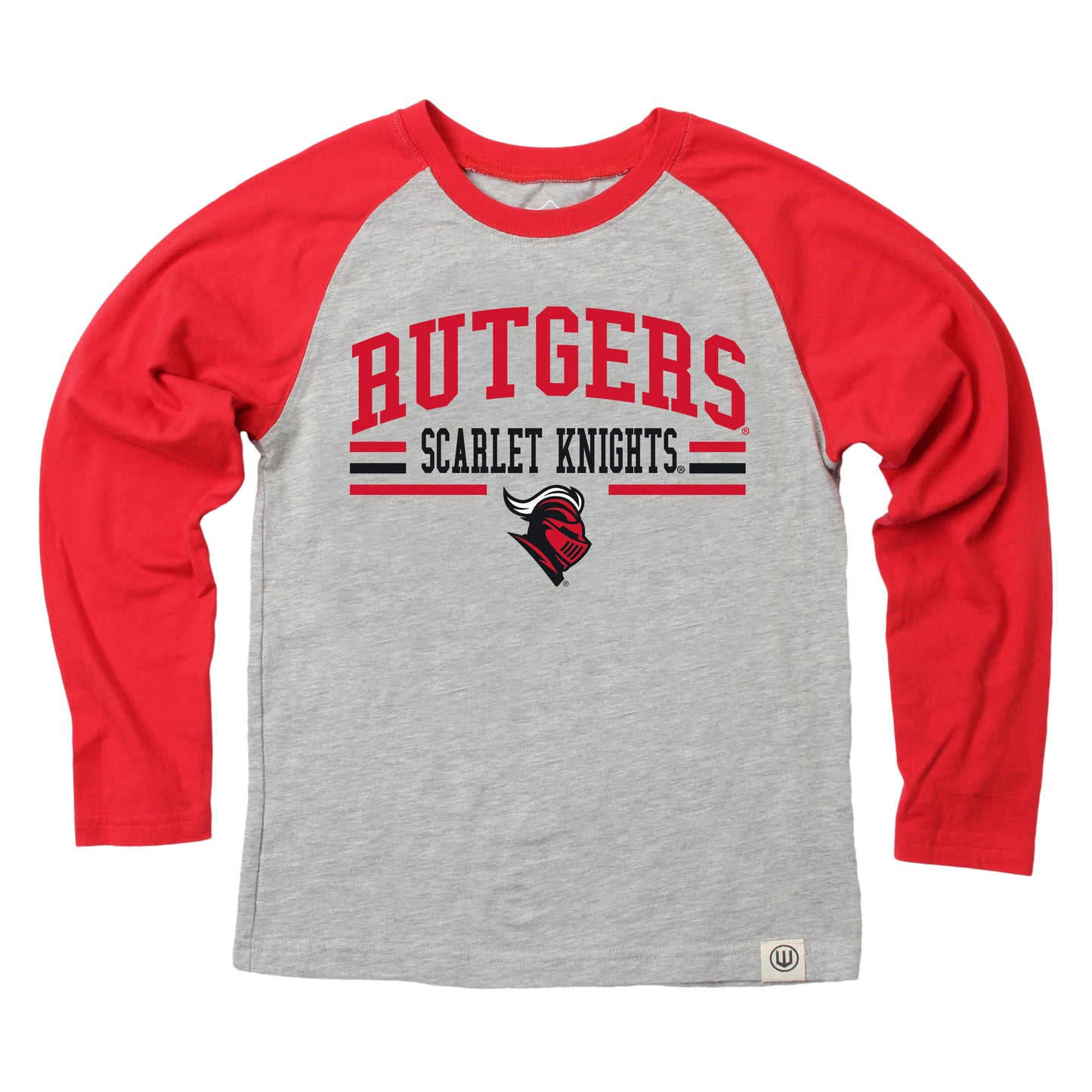 Rutgers Scarlet Knights NCAA Kids LS Raglan Tee
