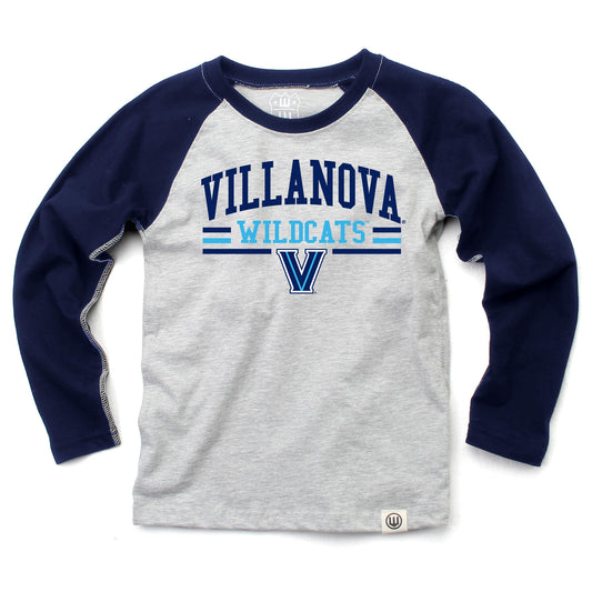 Villanova Wildcats NCAA Kids LS Raglan Tee