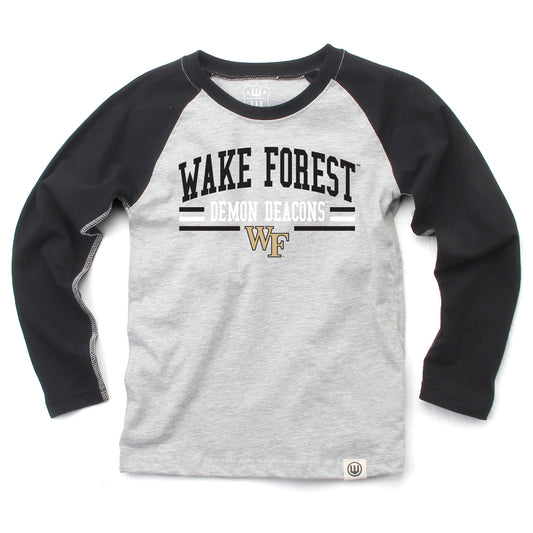 Wake Forest Demon Deacons NCAA Kids LS Raglan Tee