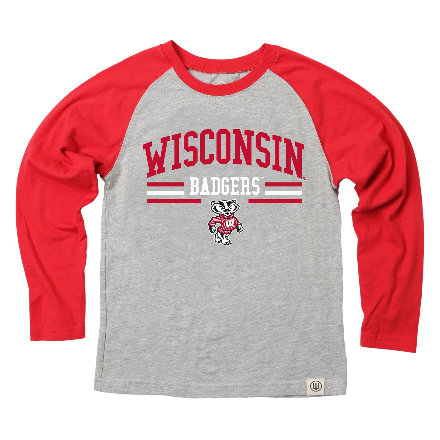 Wisconsin Badgers Youth LS Raglan Tee