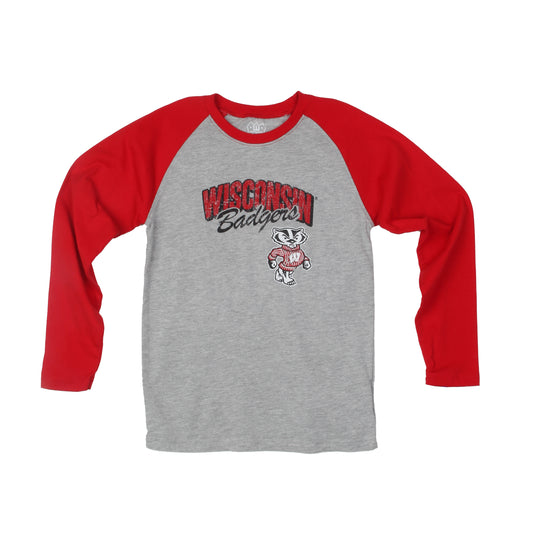 Wisconsin Badgers Youth LS Raglan Tee