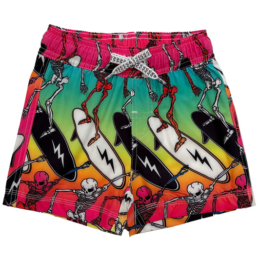 Youth Boys Skeleton Surf Swim Trunk