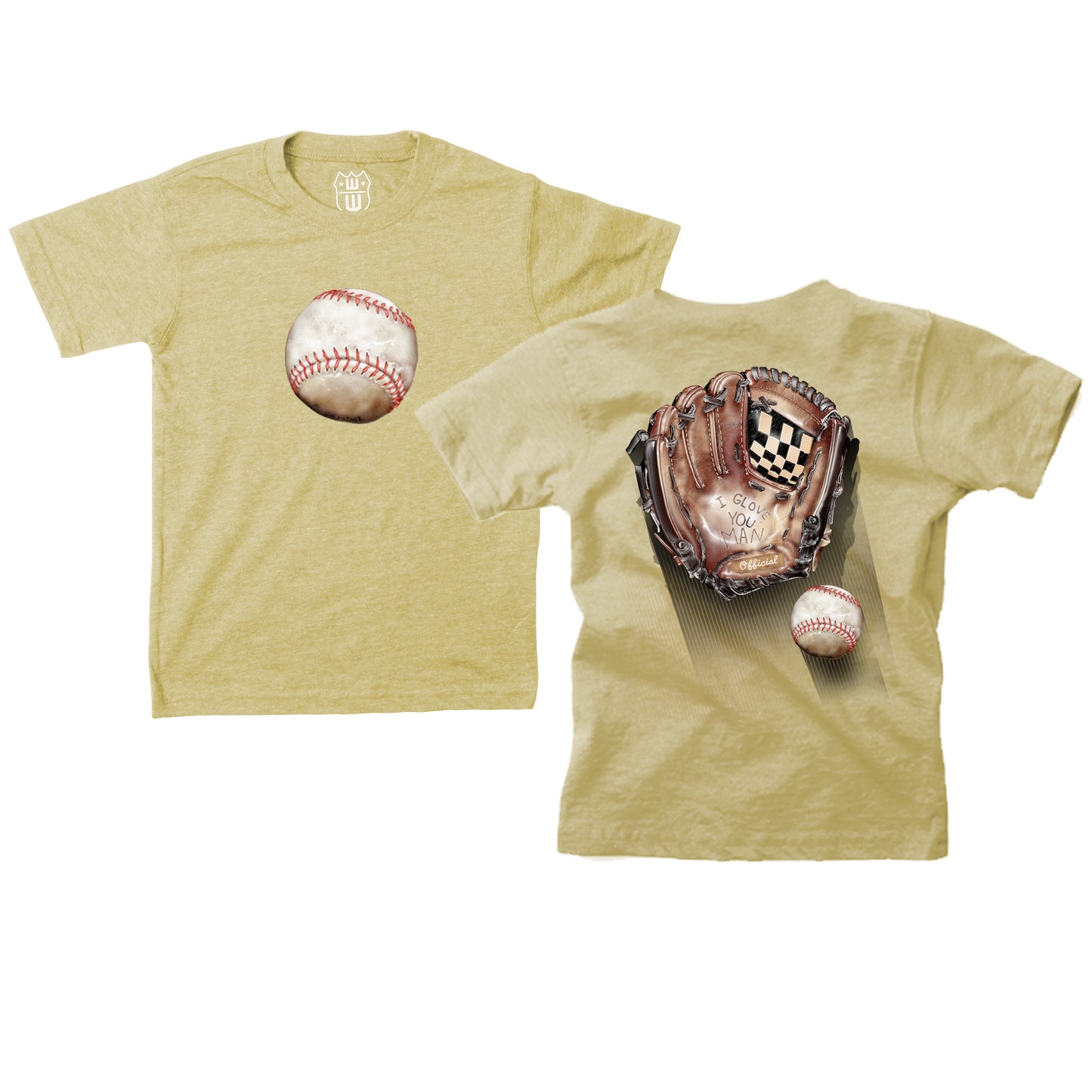 Youth Boys F/B Baseball Pigment SS Tee - Stone