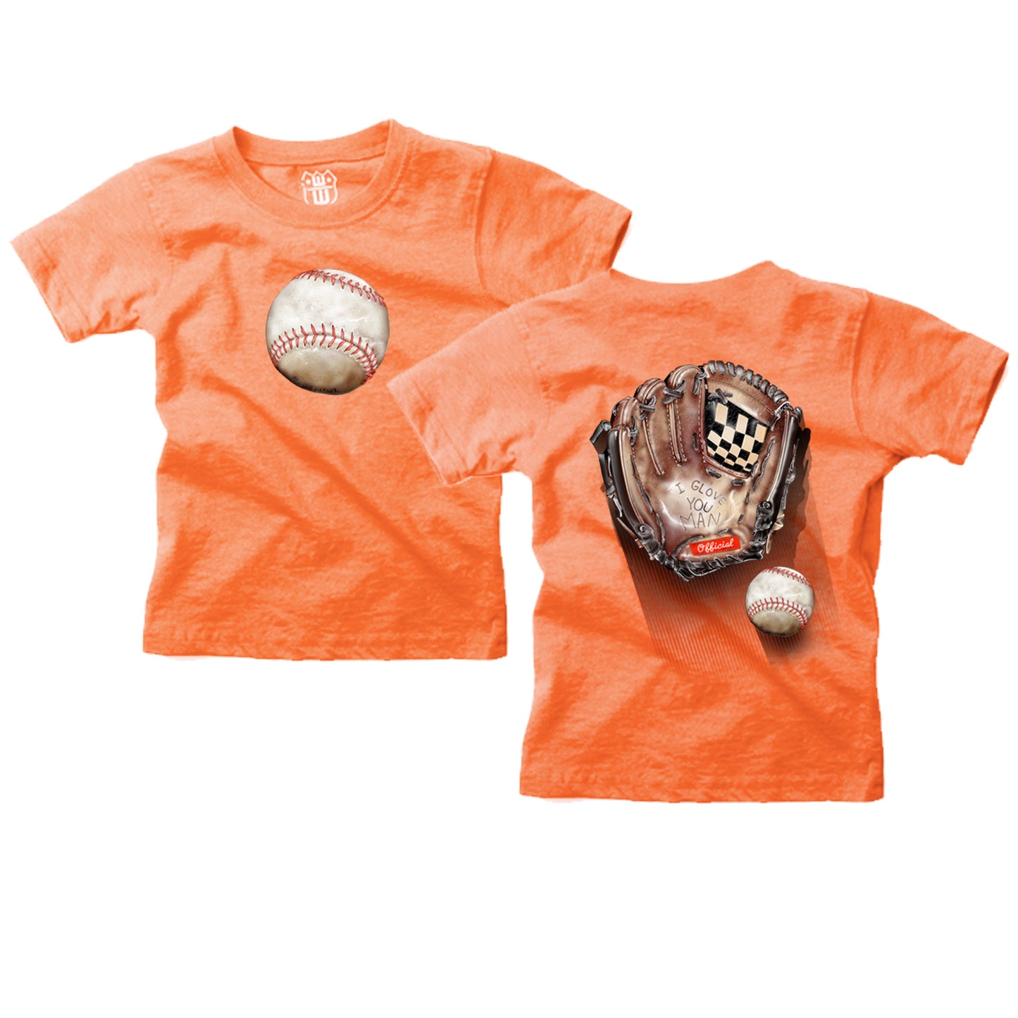 Youth Boys F/B Baseball Pigment SS Tee - Orange