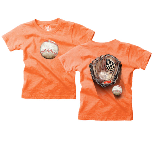 Youth Boys F/B Baseball Pigment SS Tee - Orange