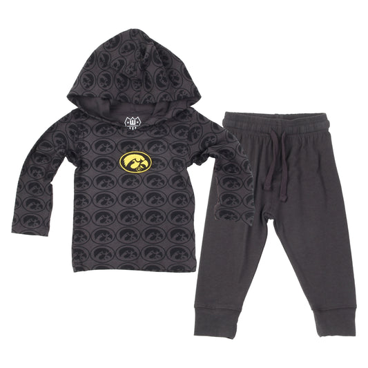 Iowa Hawkeyes Infant Allover Print Hoodie Set