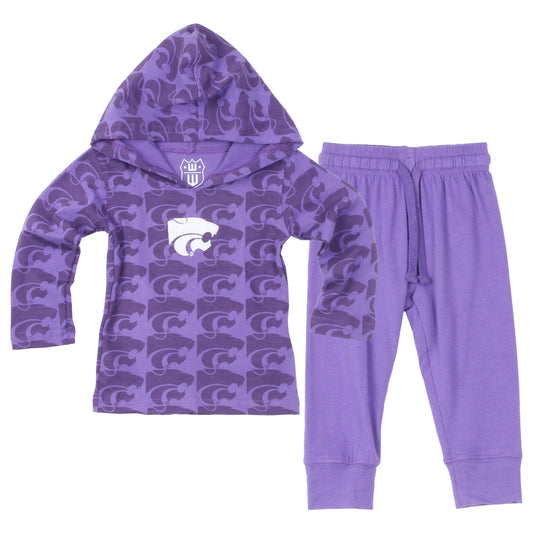 Kansas State Wildcats Infant Allover Print Hoodie Set